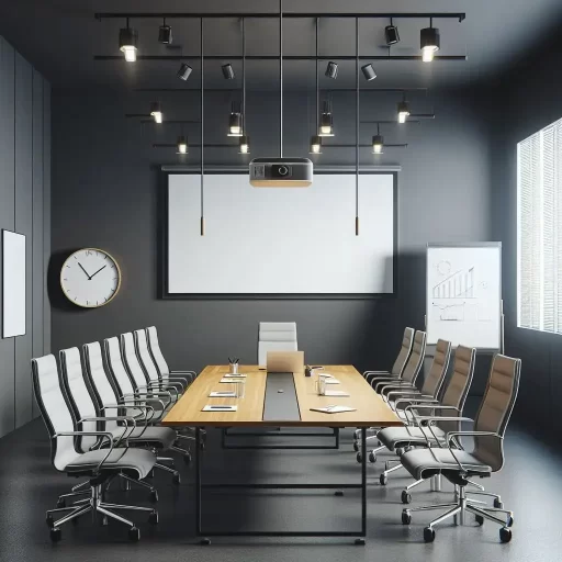 Cleaned and Polished Home Business cleaning Service Conference Room